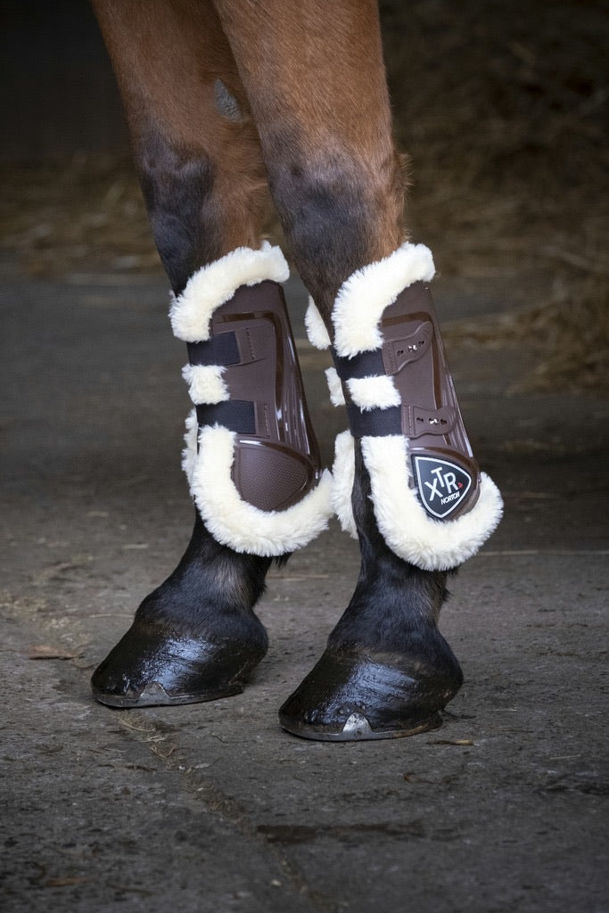 Norton 'XTR' Tendon Boots in Synthetic Sheepskin