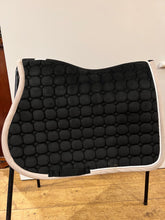 Load image into Gallery viewer, Velvet Saddle pad black and taupe
